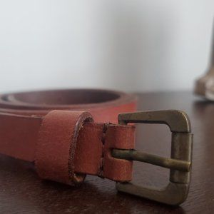 Brown Belt Rustic Bronze Buckle Hand-crafted by PARADIGM DESIGN LAB Western Boho